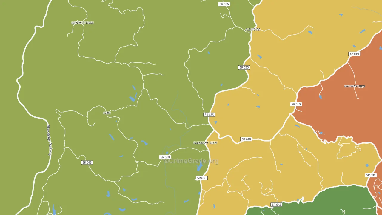 Pleasant View, VA Map of Vandalism Rates