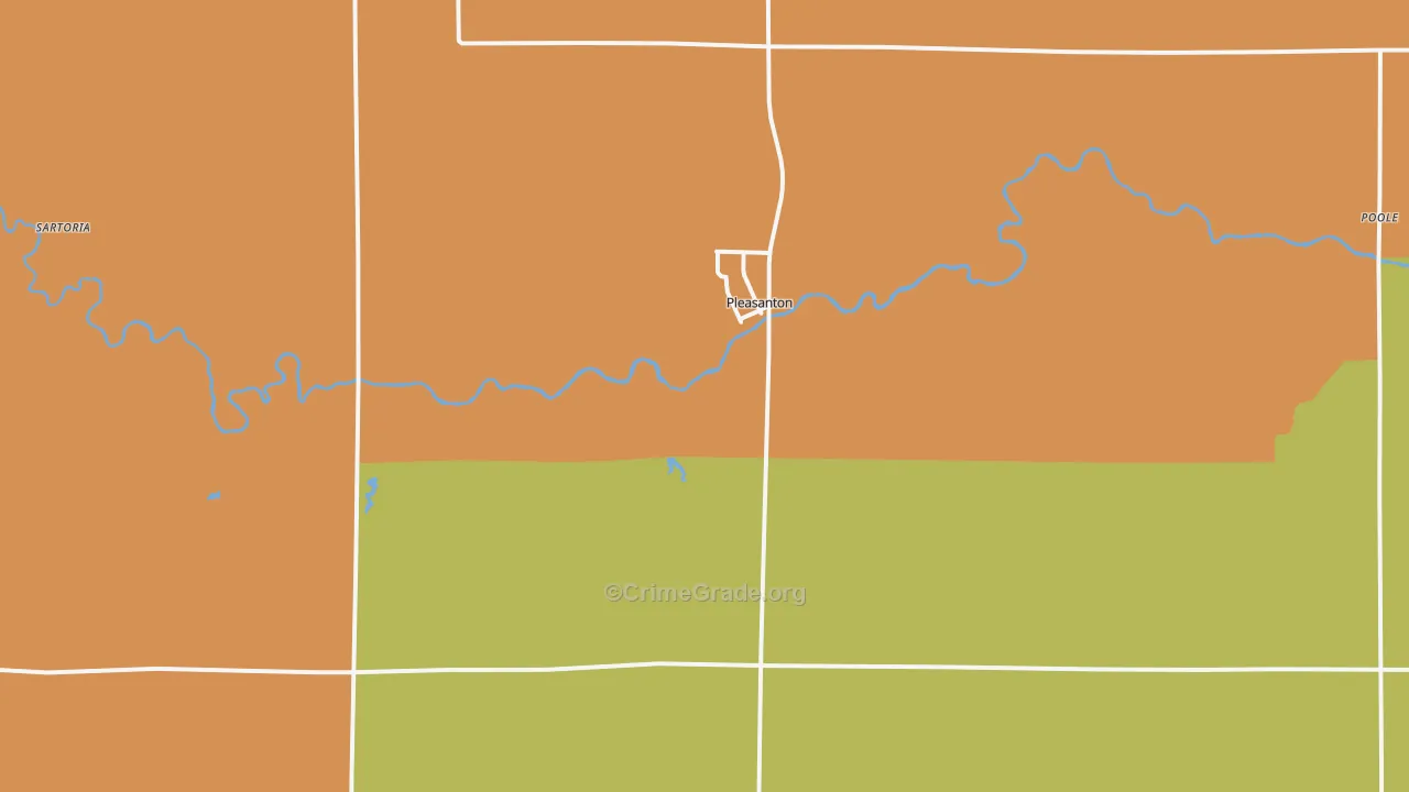 Pleasanton, NE Map of Vandalism Rates