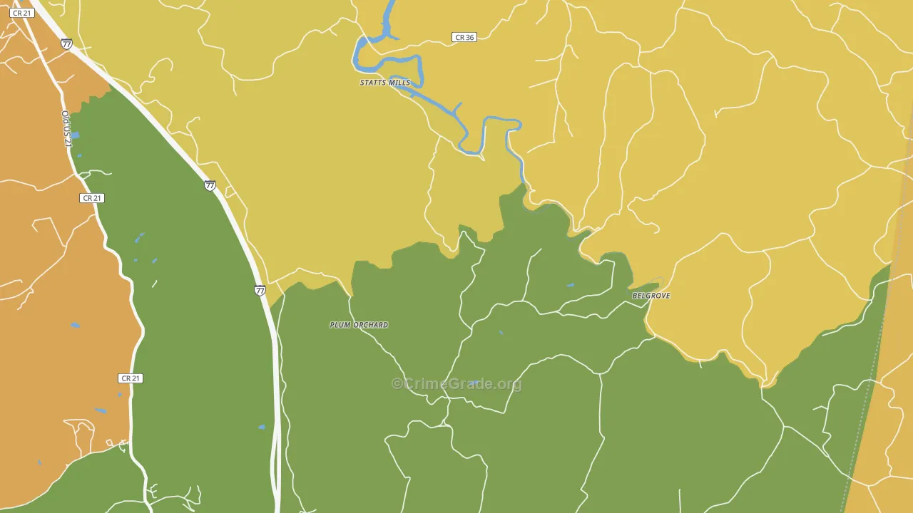Plum Orchard, WV Map of Vandalism Rates