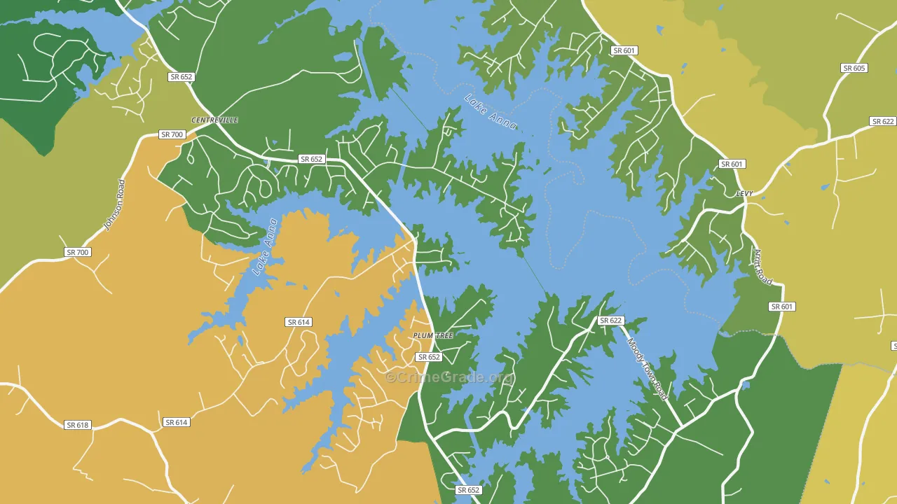 Plum Tree, VA Map of Vandalism Rates