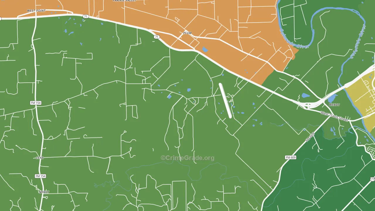 Plum, TX Map of Vandalism Rates
