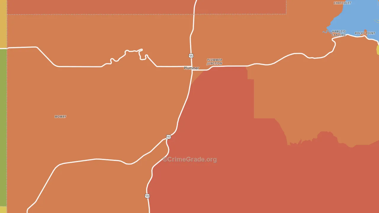 Plummer, ID Map of Vandalism Rates