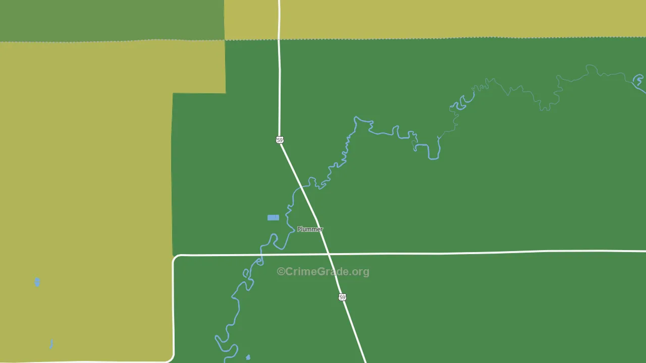 Plummer, MN Map of Vandalism Rates