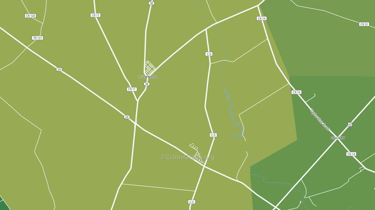 Plumwood, OH Map of Vandalism Rates