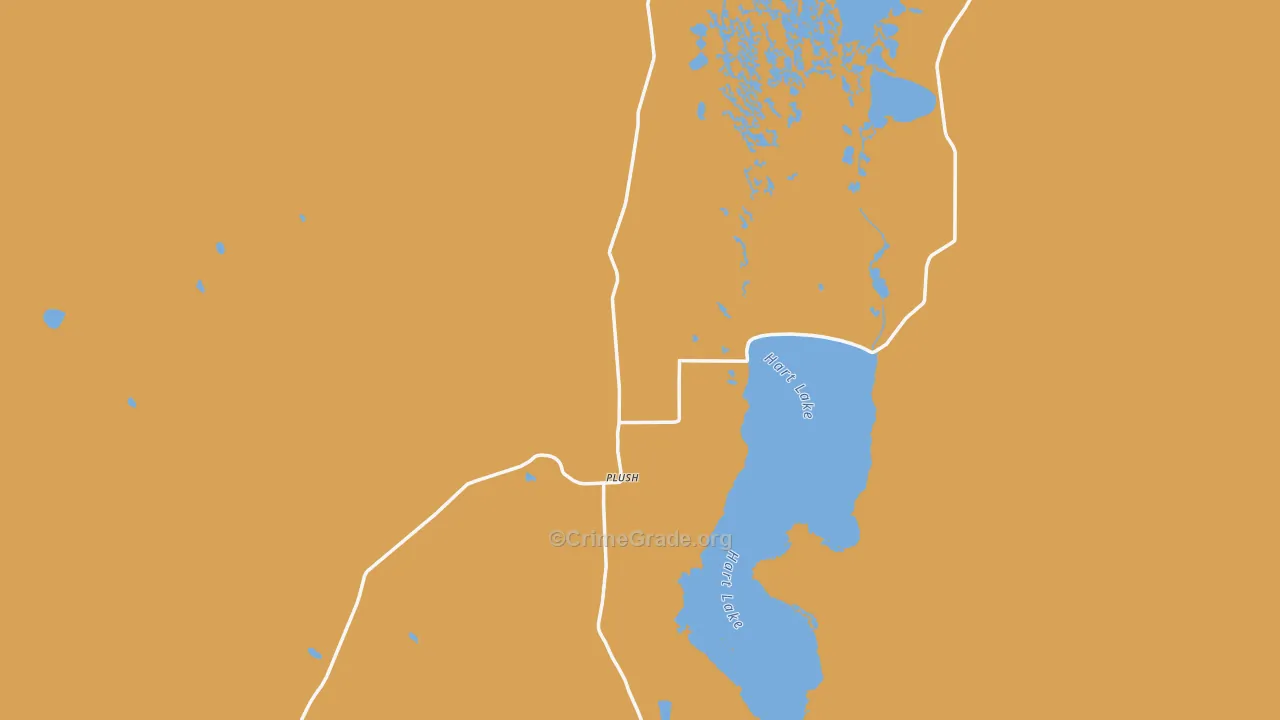 Plush, OR Map of Vandalism Rates