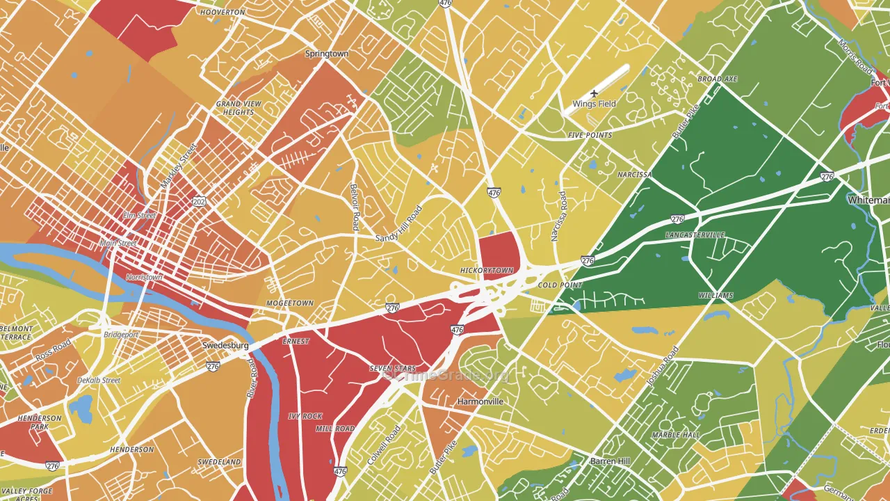 Plymouth Meeting, PA Map of Vandalism Rates