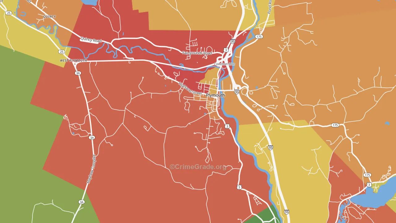 Plymouth, NH Map of Vandalism Rates