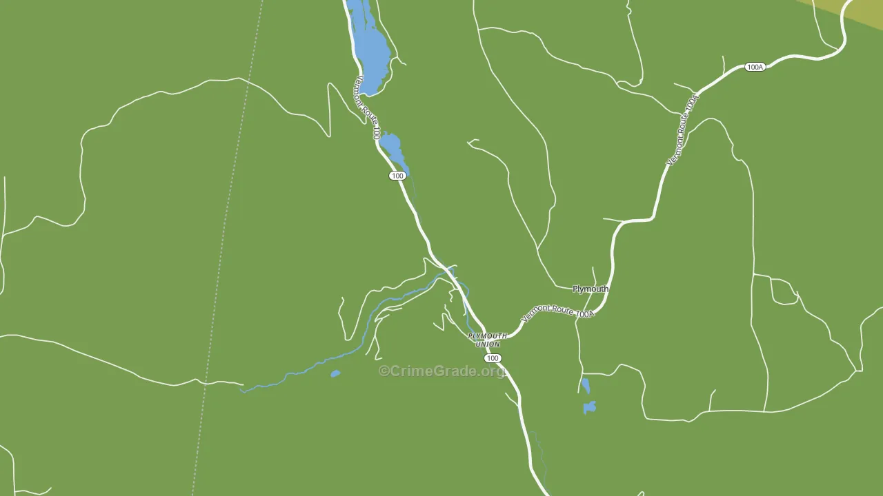 Plymouth Union, VT Map of Vandalism Rates