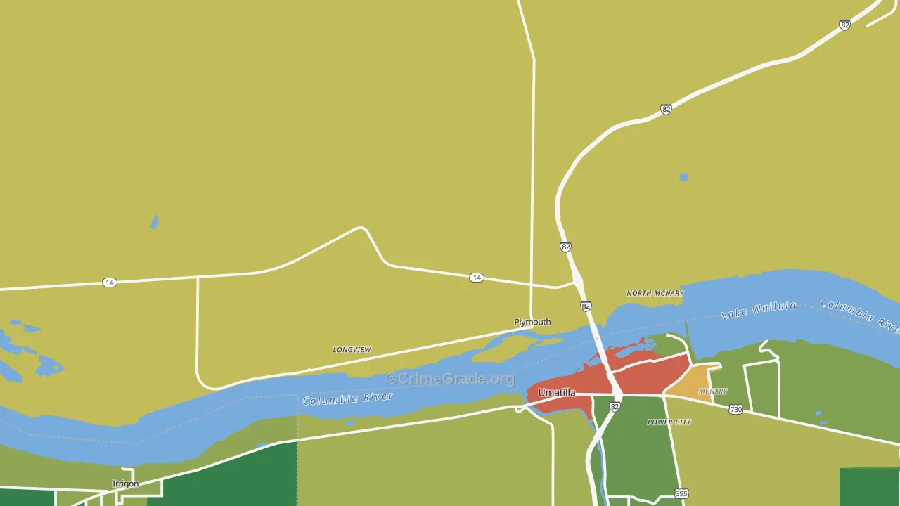 Plymouth, WA Map of Vandalism Rates