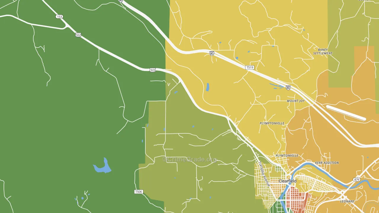Plymptonville, PA Map of Vandalism Rates
