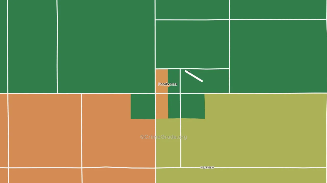 Pocahontas, IA Map of Vandalism Rates