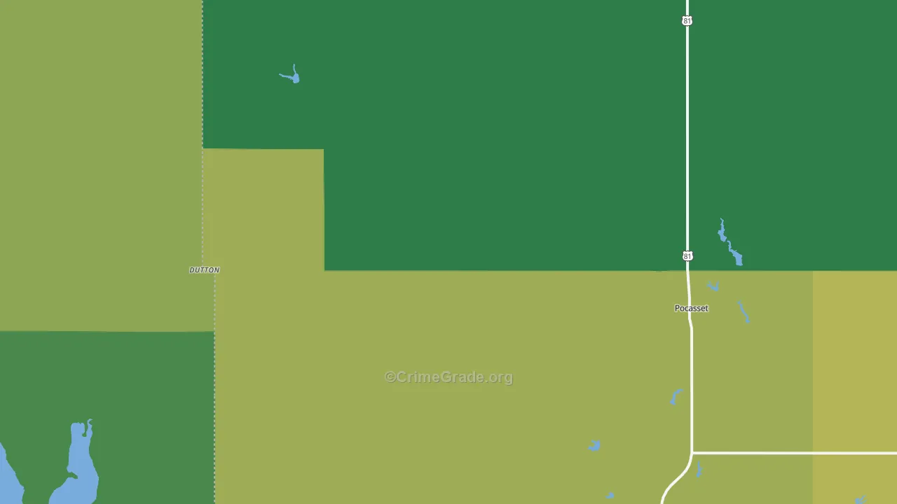 Pocasset, OK Map of Vandalism Rates