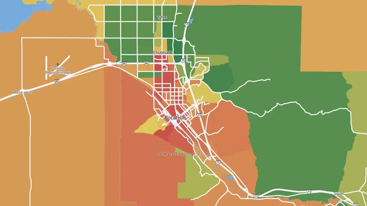 Pocatello, ID Map of Vandalism Rates