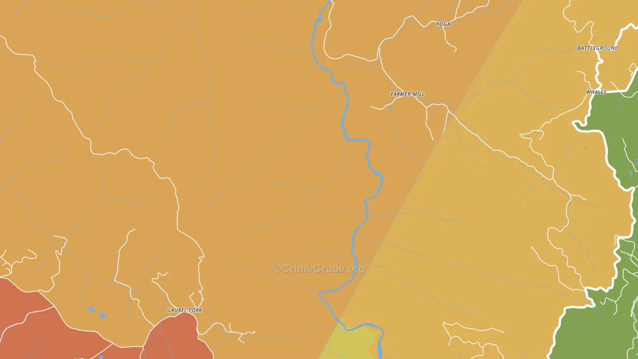 Poga, TN Map of Vandalism Rates