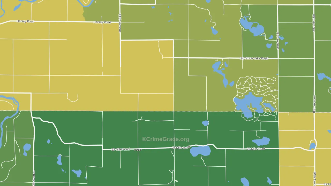Pogy, MI Map of Vandalism Rates