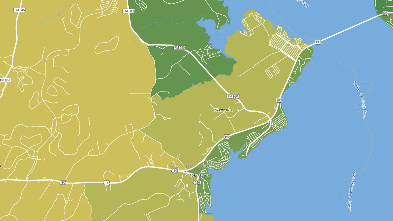 Point Blank, TX Map of Vandalism Rates