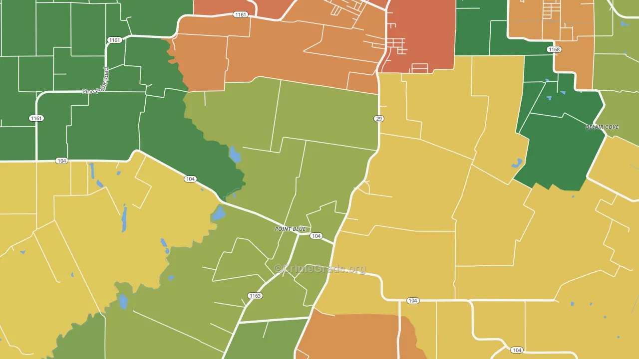 Point Blue, LA Map of Vandalism Rates