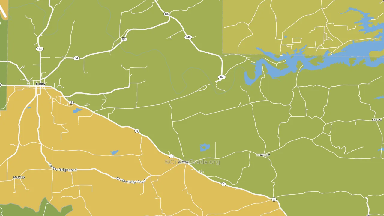 Point Cedar, AR Map of Vandalism Rates