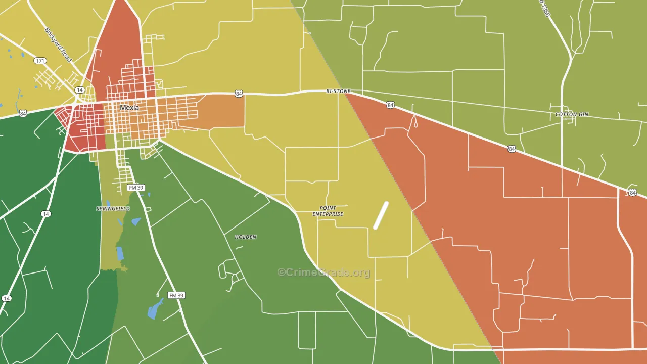 Point Enterprise, TX Map of Vandalism Rates