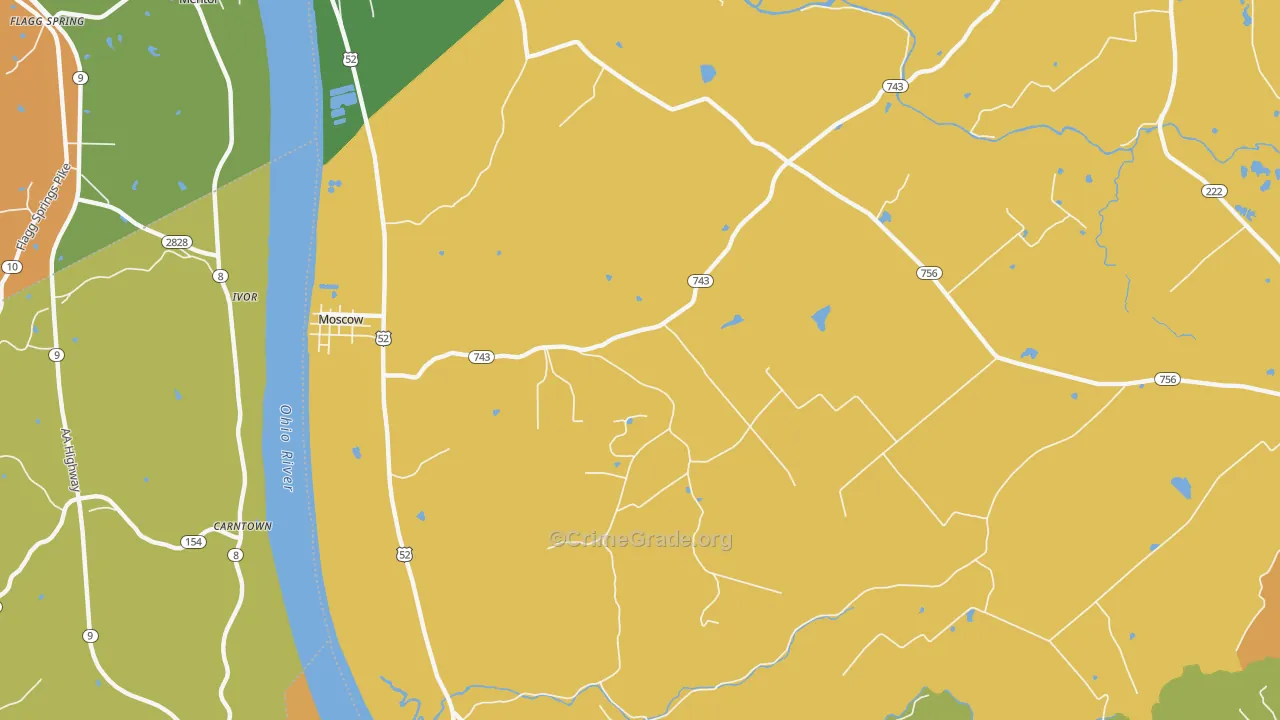 Point Isabel, OH Map of Vandalism Rates