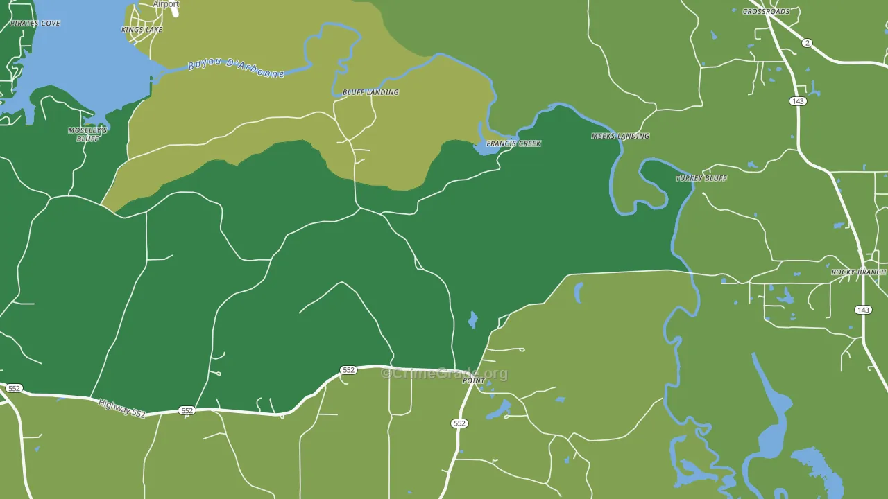 Point, LA Map of Vandalism Rates