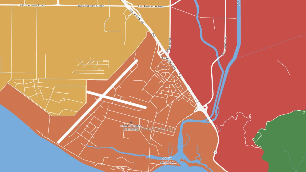 Point Mugu Nawc, CA Map of Vandalism Rates
