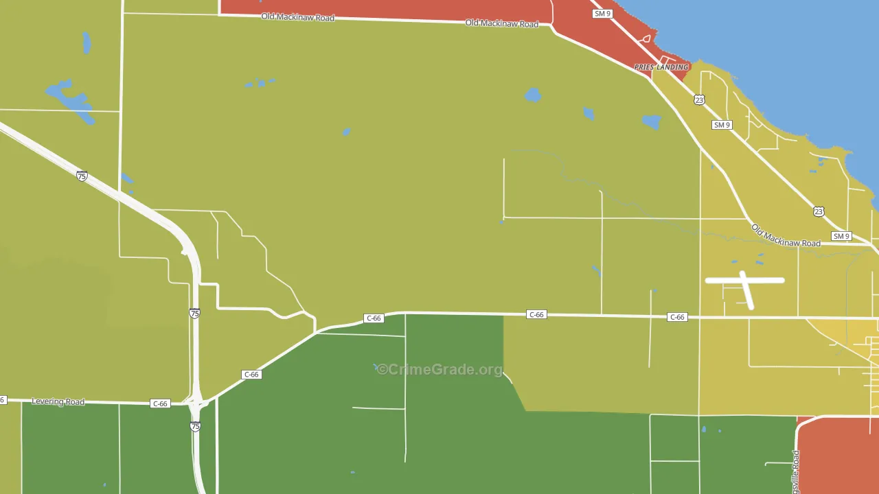 Point Nipigon, MI Map of Vandalism Rates
