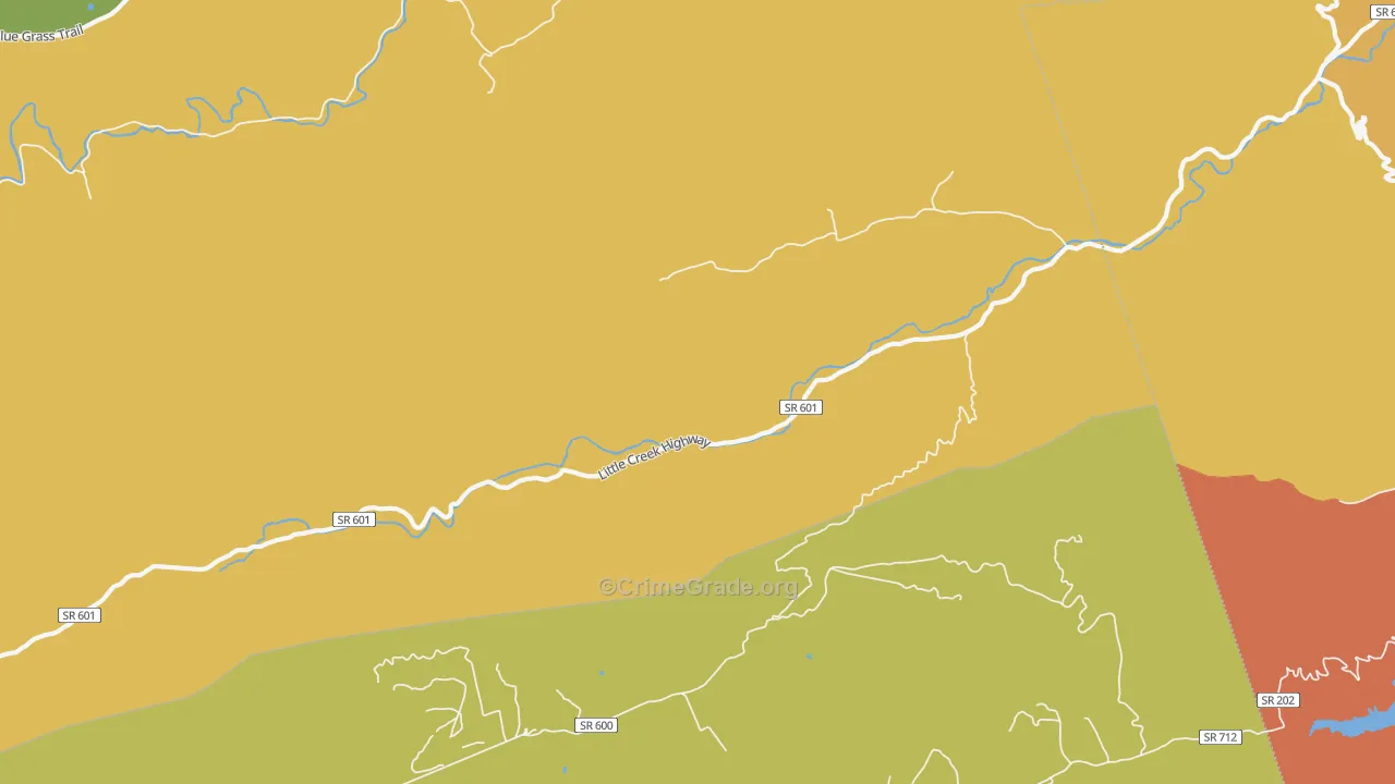 Point Pleasant, VA Map of Vandalism Rates