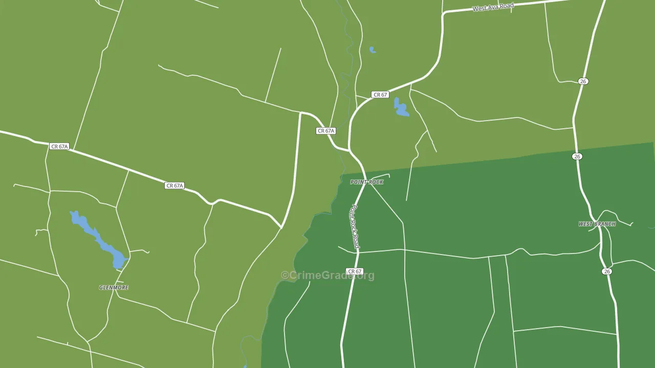 Point Rock, NY Map of Vandalism Rates