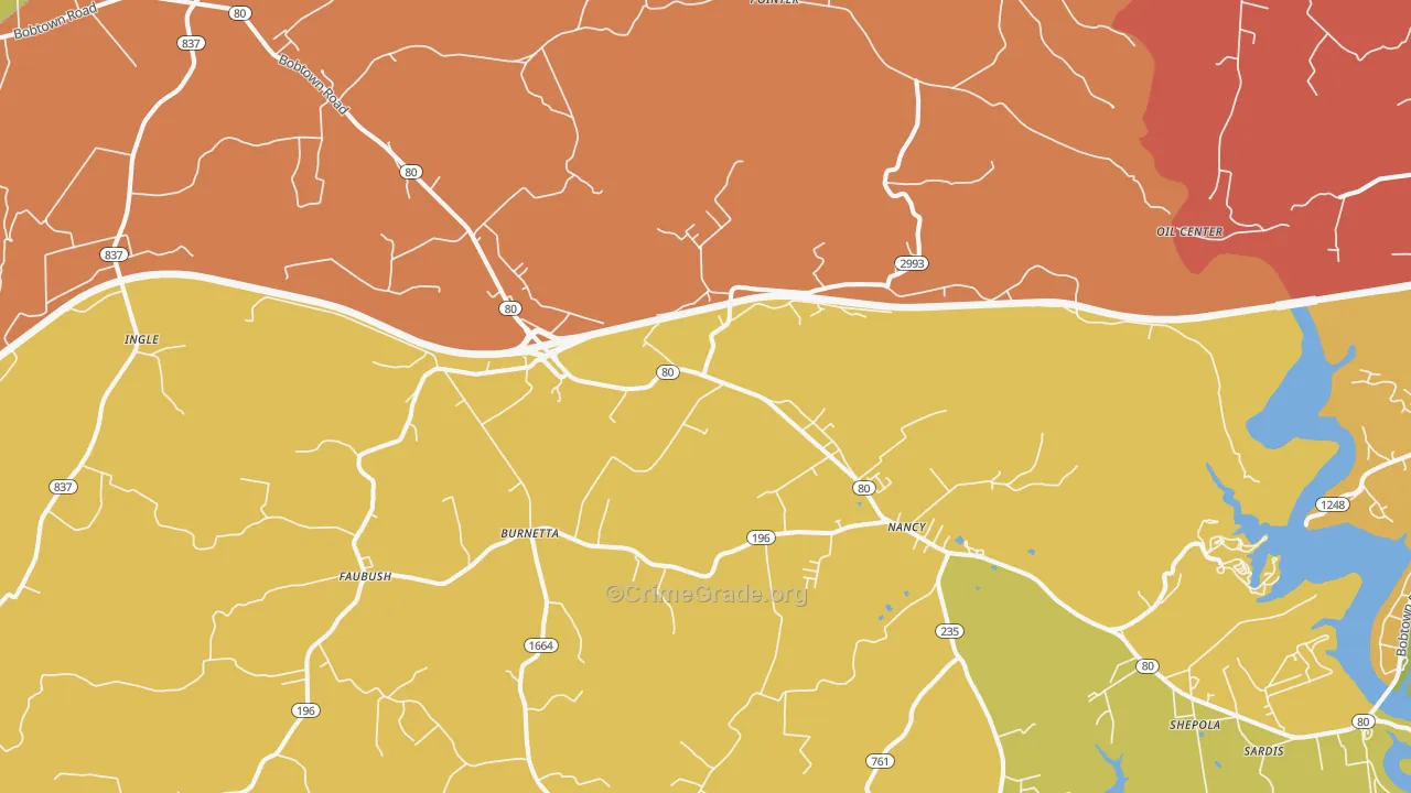 Pointer, KY Map of Vandalism Rates