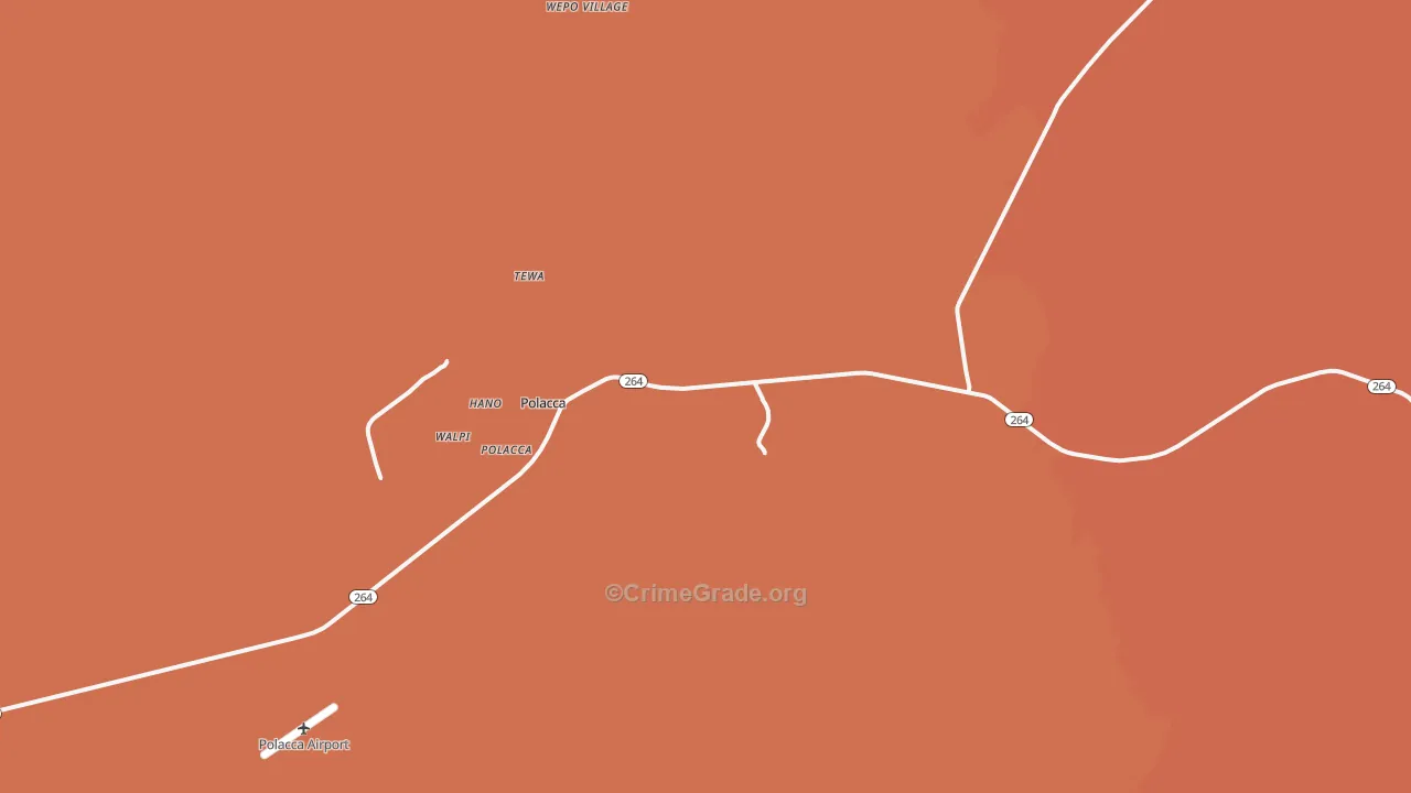 Polacca, AZ Map of Vandalism Rates