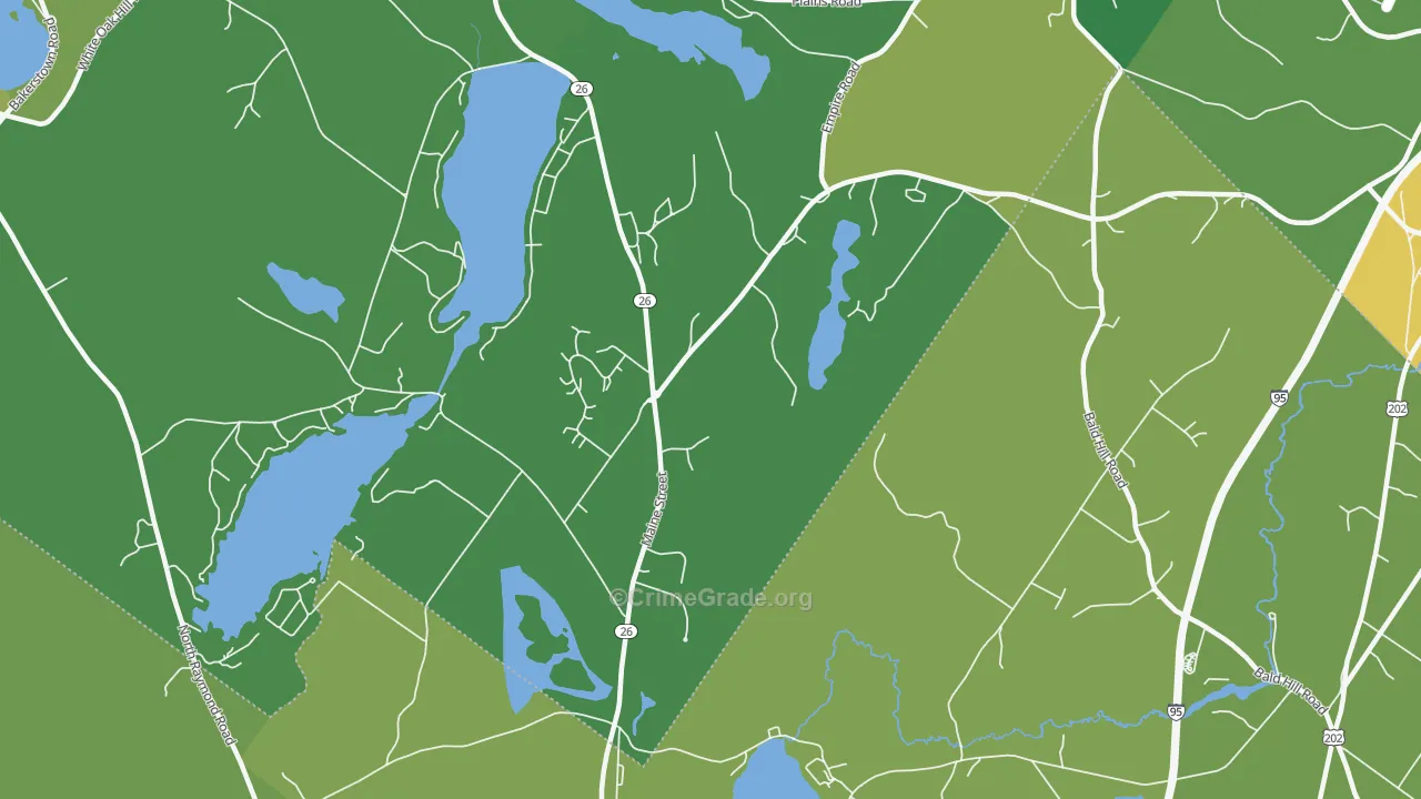 Poland Spring, ME Map of Vandalism Rates