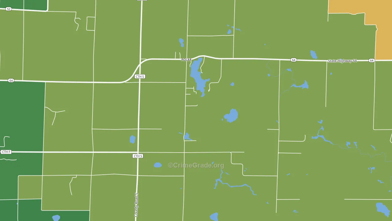 Polar, WI Map of Vandalism Rates