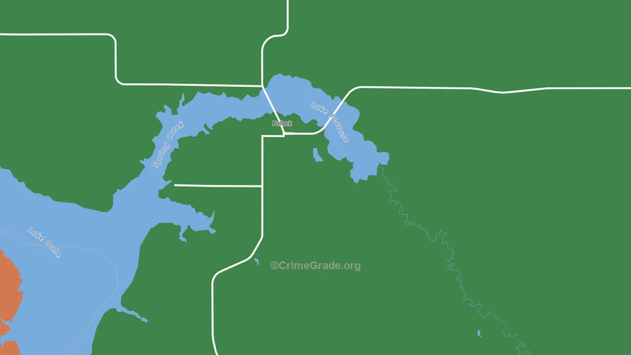 Pollock, SD Map of Vandalism Rates