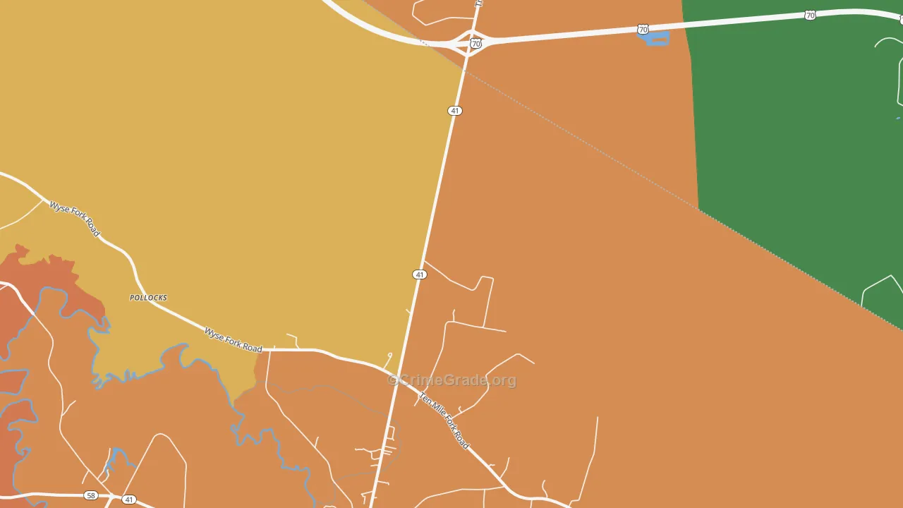 Pollocks, NC Map of Vandalism Rates