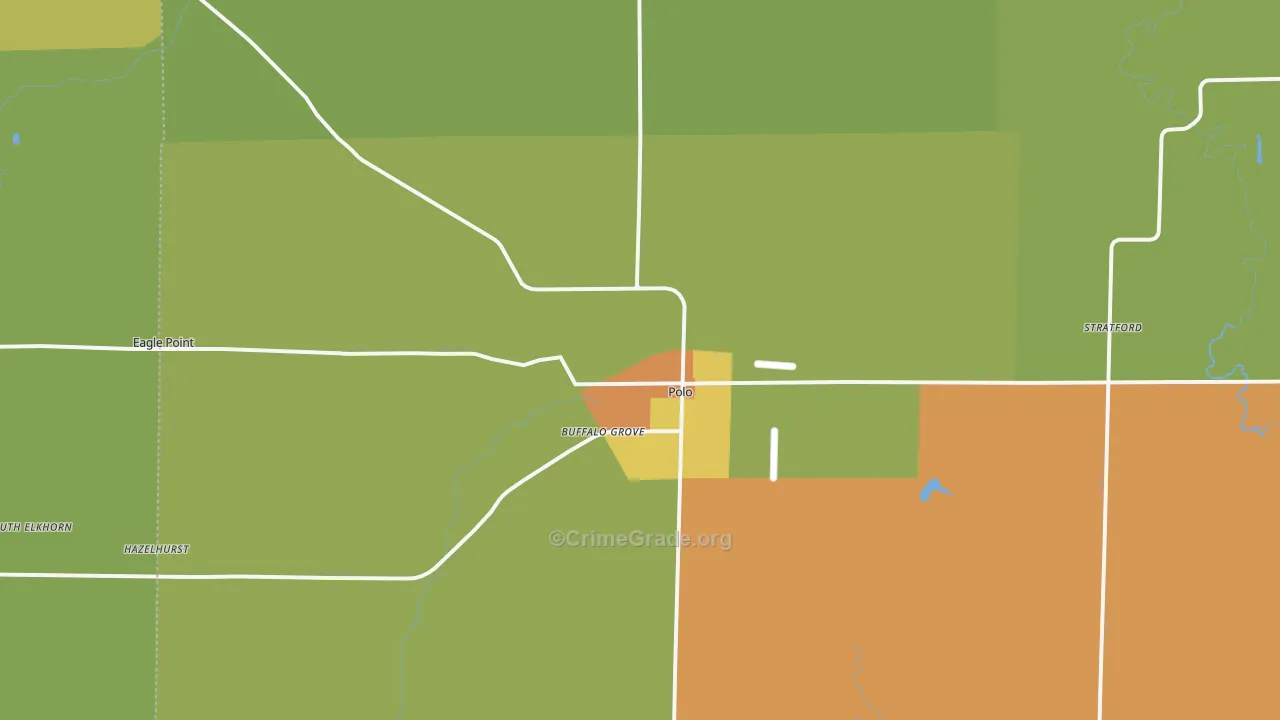 Polo, IL Map of Vandalism Rates