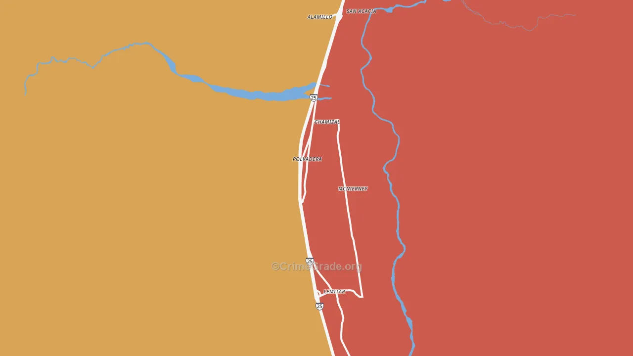 Polvadera, NM Map of Vandalism Rates