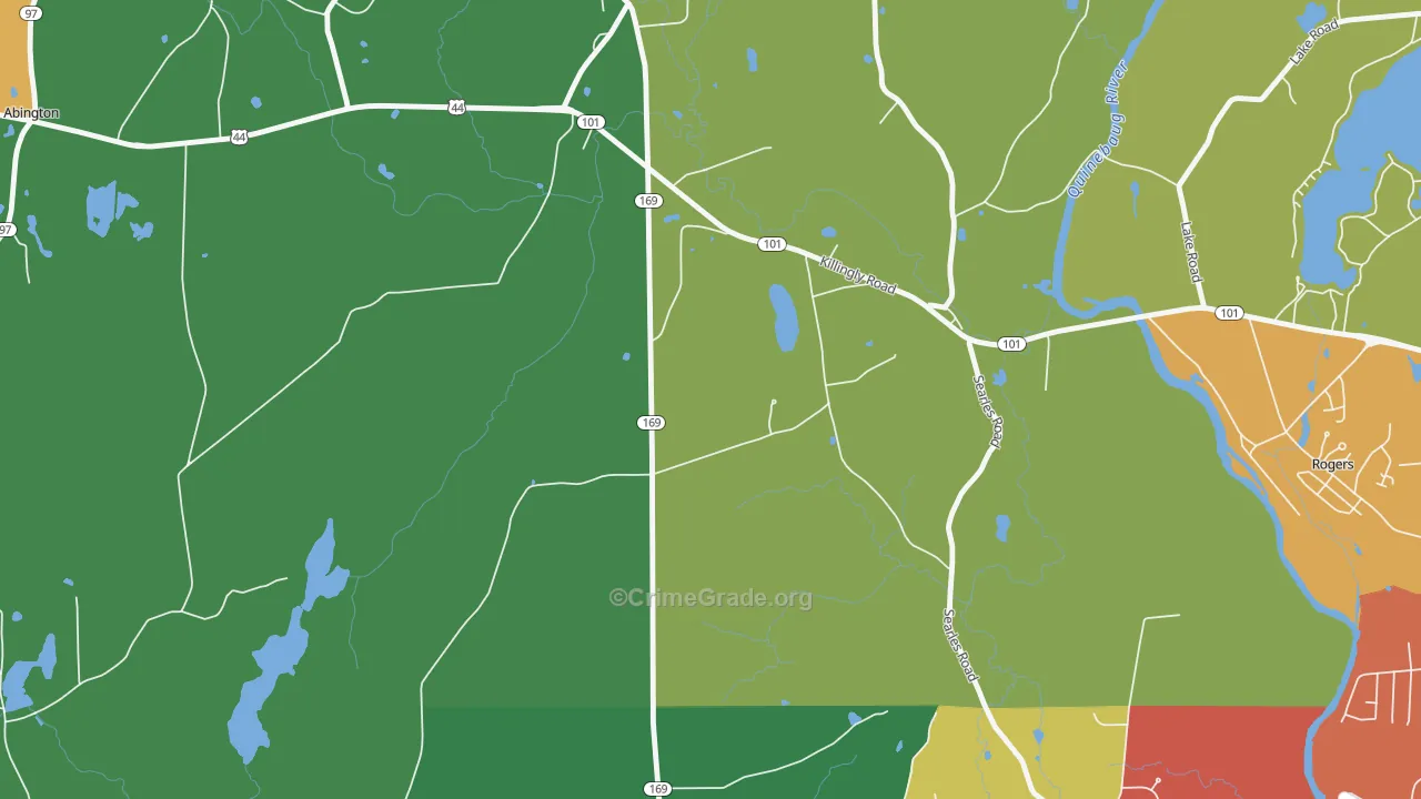 Pomfret Landing, CT Map of Vandalism Rates