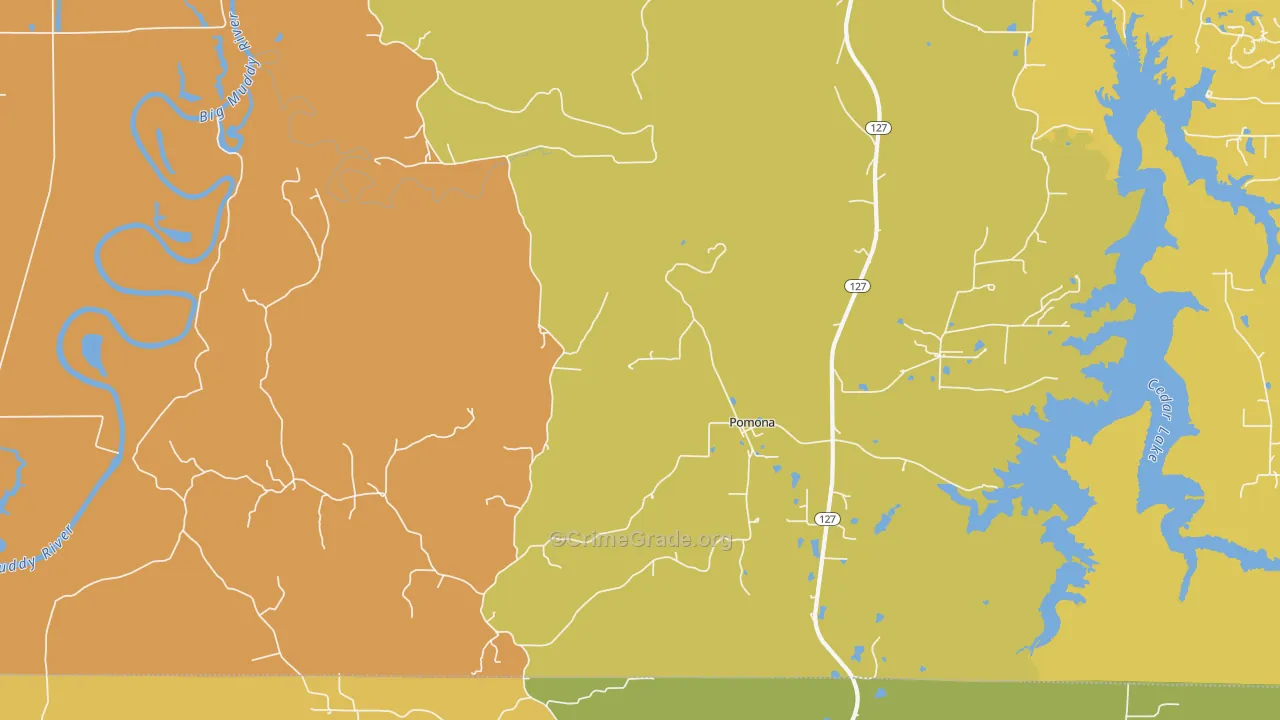 Pomona, IL Map of Vandalism Rates