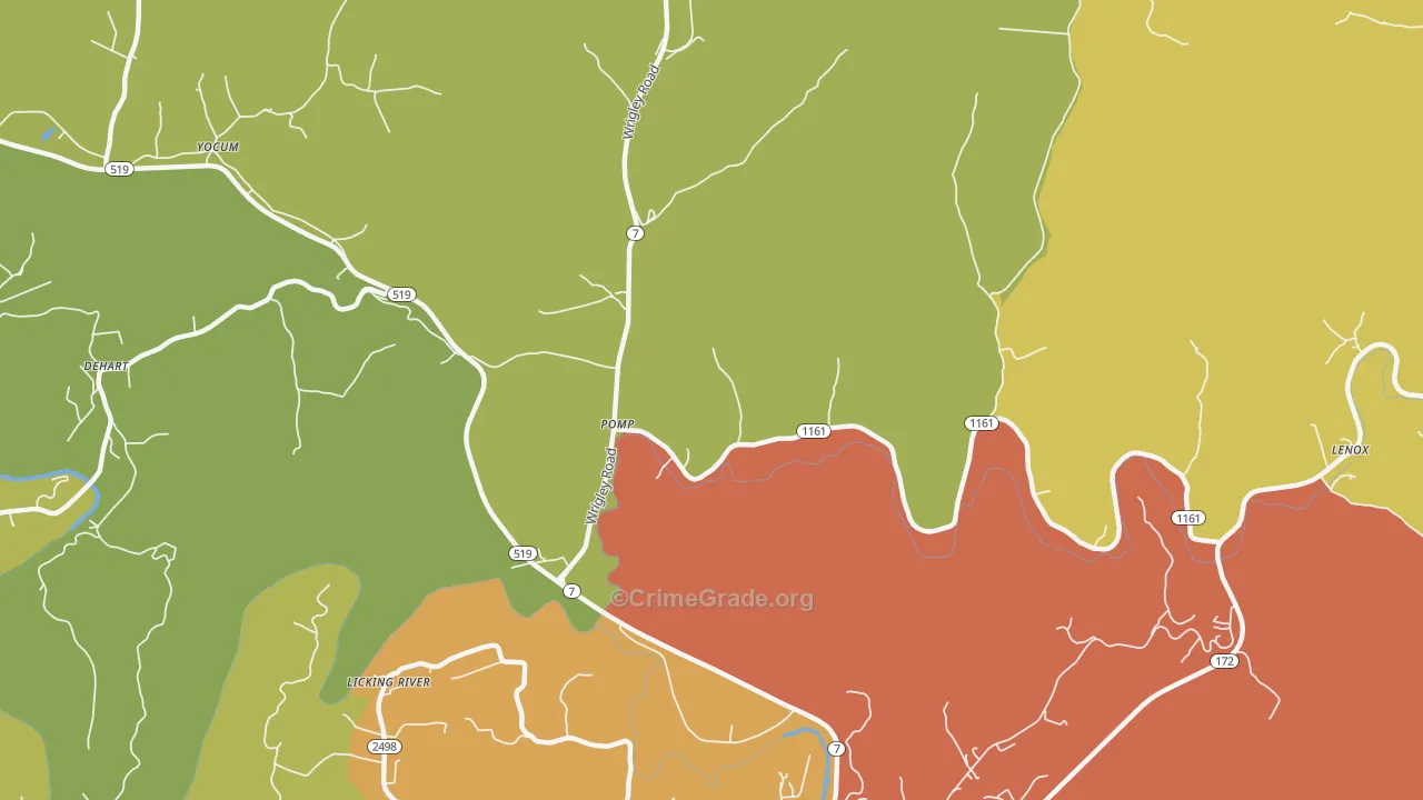 Pomp, KY Map of Vandalism Rates