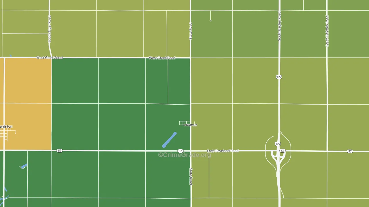 Pompeii, MI Map of Vandalism Rates