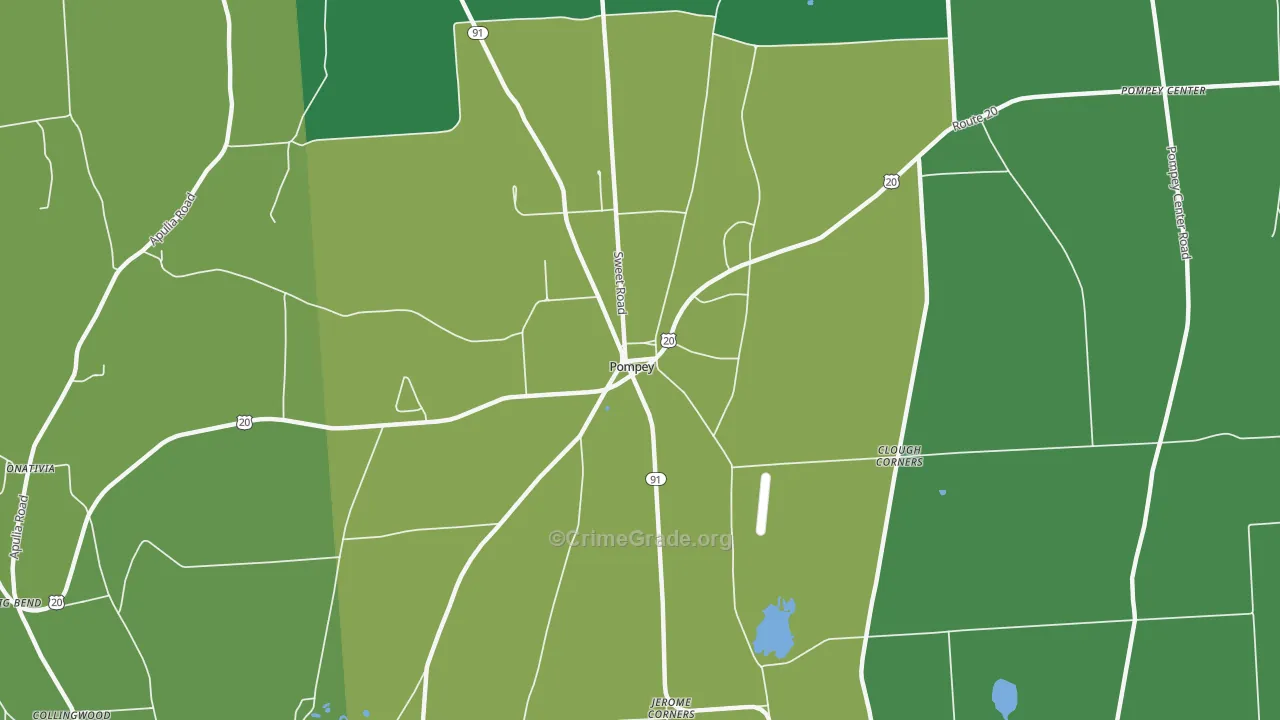 Pompey, NY Map of Vandalism Rates