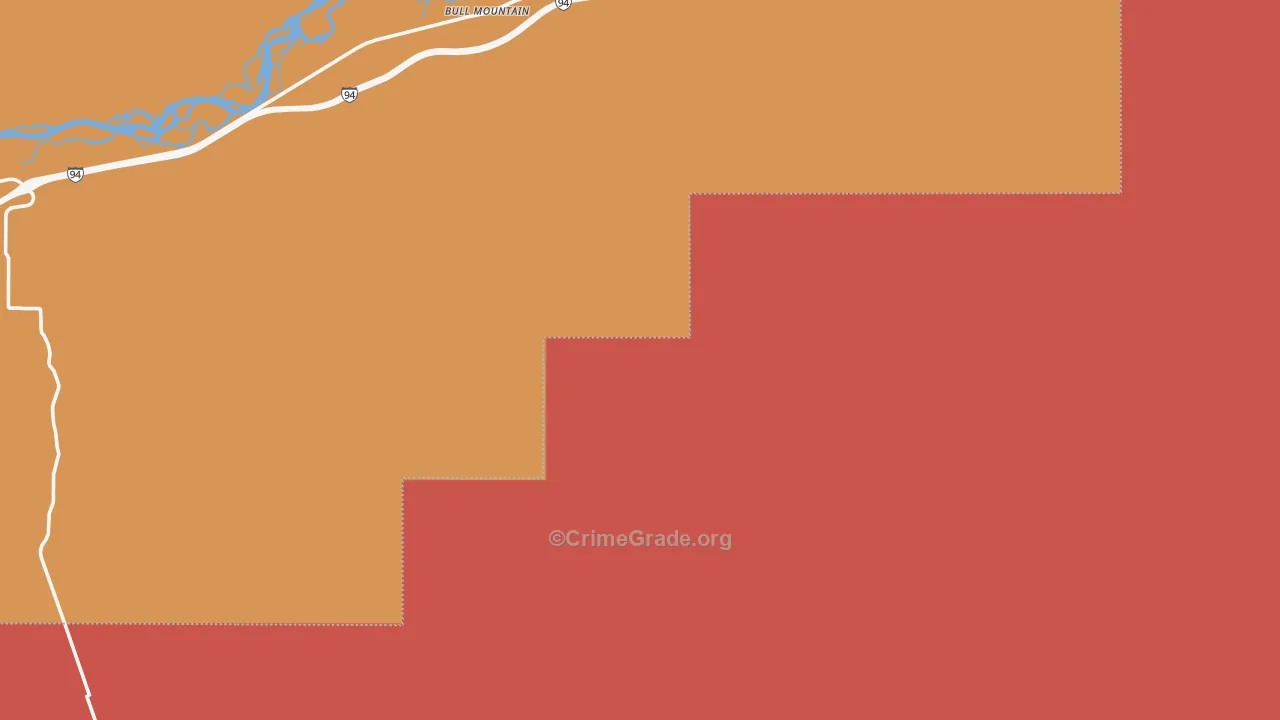 Pompeys Pillar, MT Map of Vandalism Rates