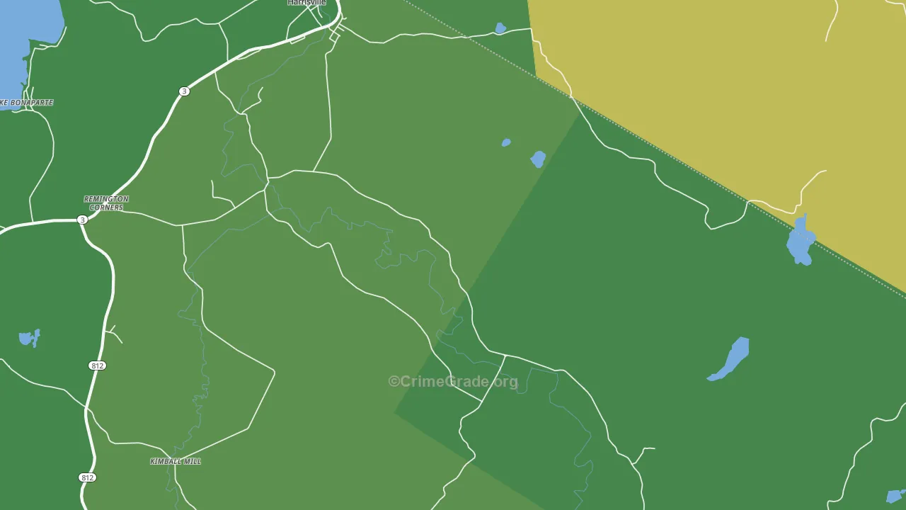 Pond Settlement, NY Map of Vandalism Rates