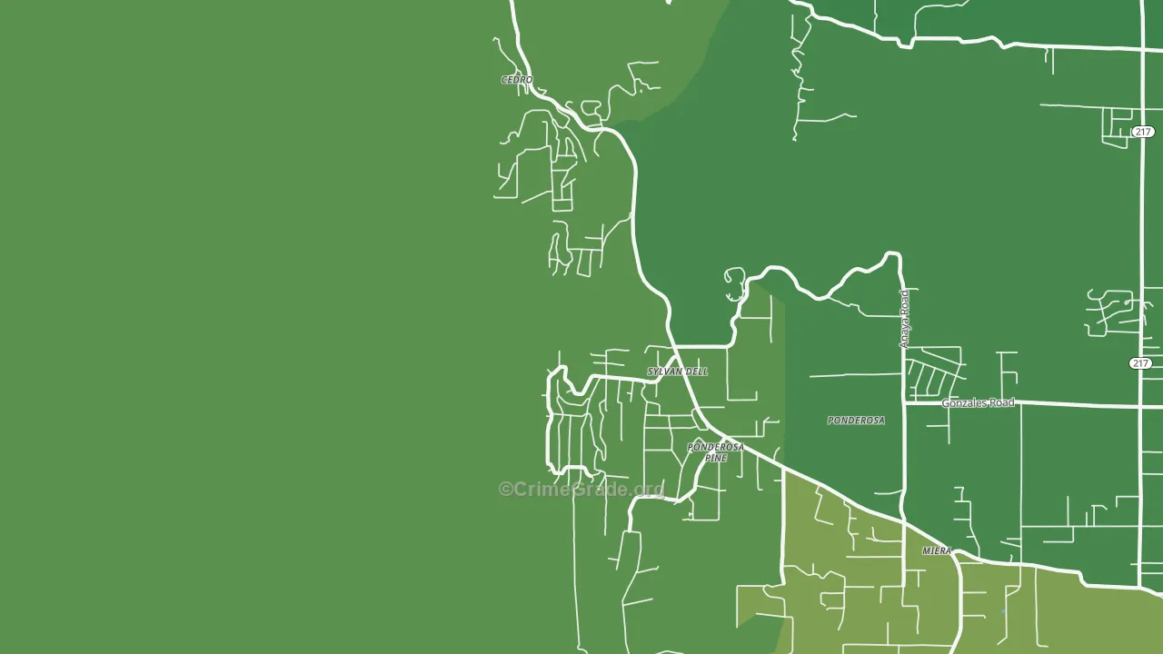 Ponderosa Pine, NM Map of Vandalism Rates