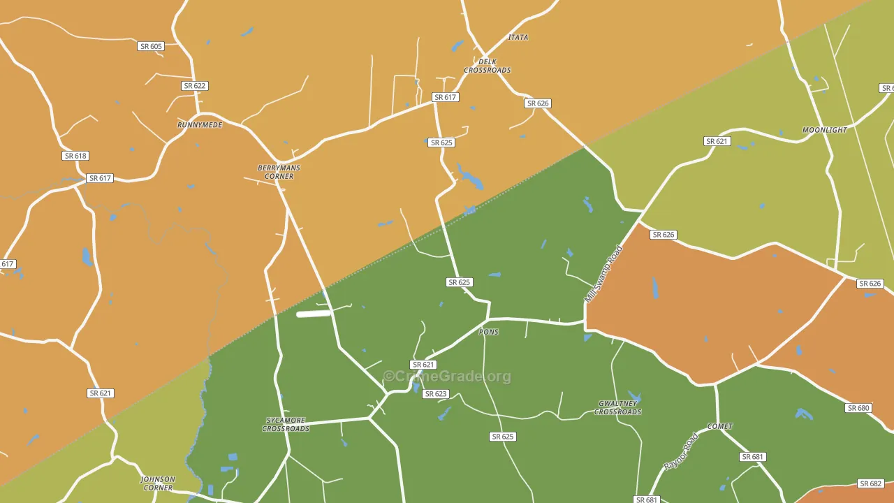 Pons, VA Map of Vandalism Rates