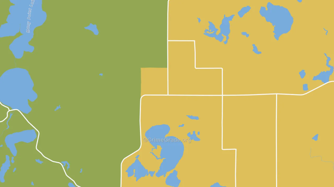 Ponsford, MN Map of Vandalism Rates