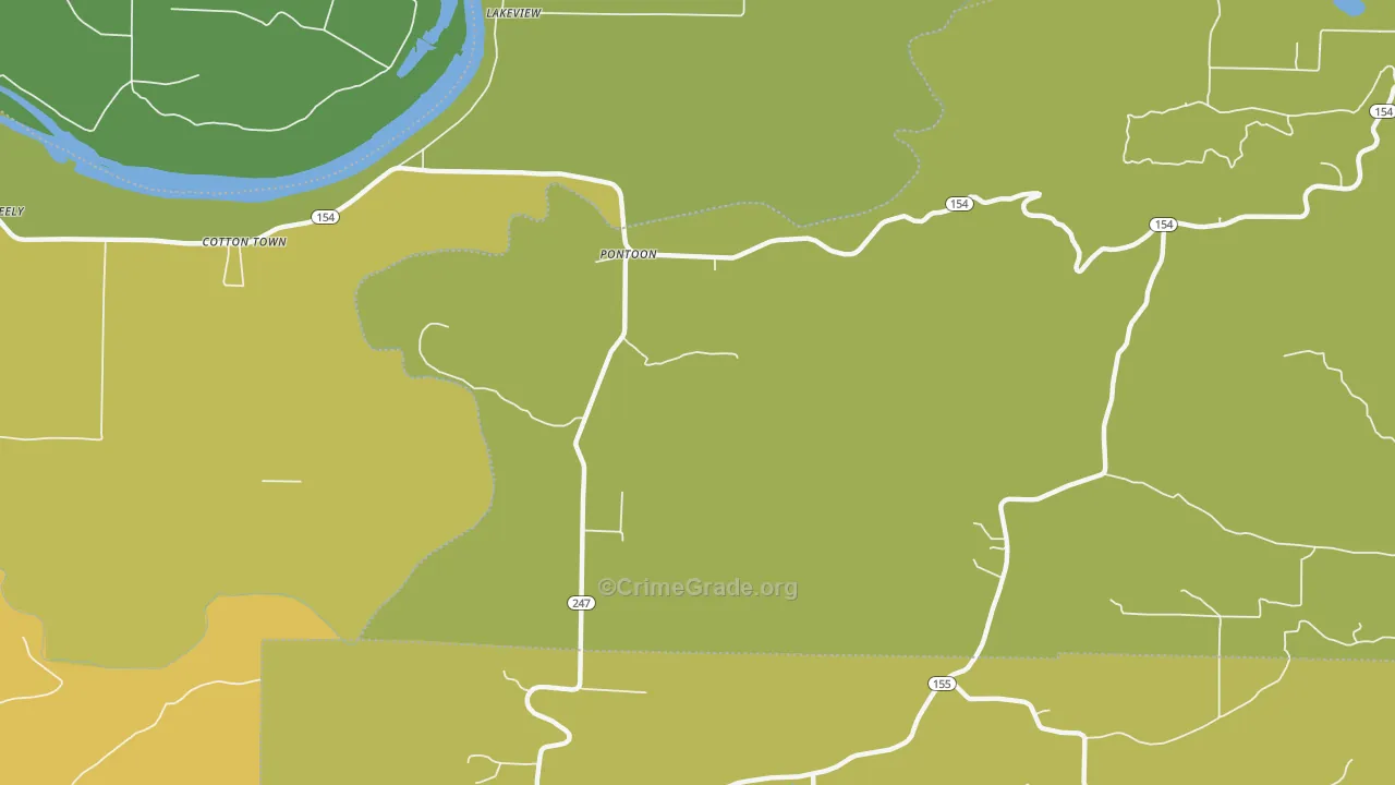 Pontoon, AR Map of Vandalism Rates