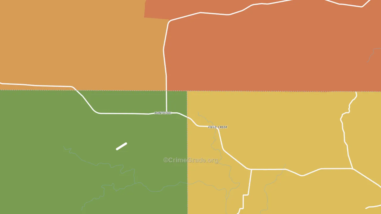 Pontotoc, TX Map of Vandalism Rates