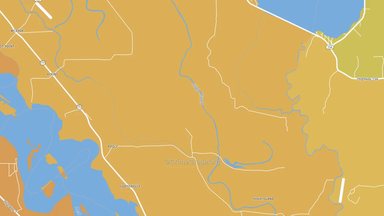 Poole, LA Map of Vandalism Rates